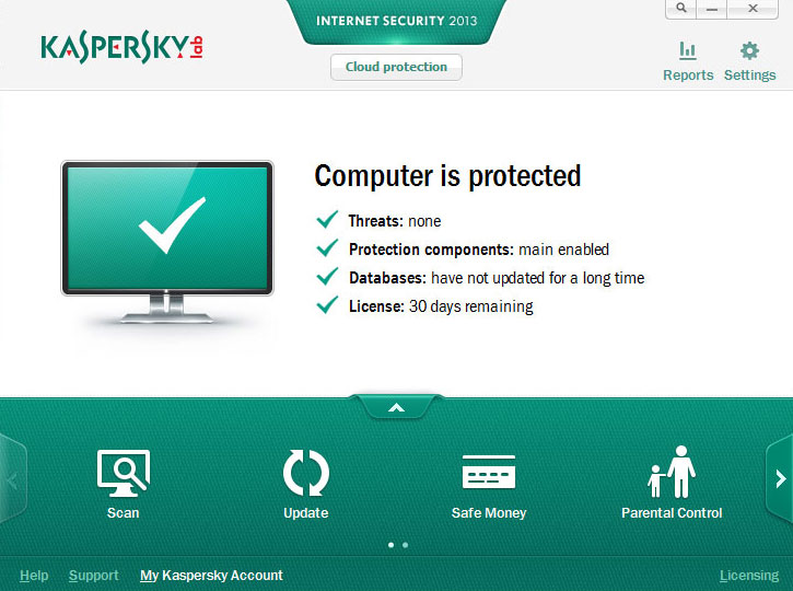 โปรแกรม Kaspersky พร้อมใช้งาน