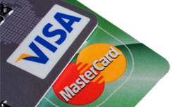 Visa cards and MasterCards